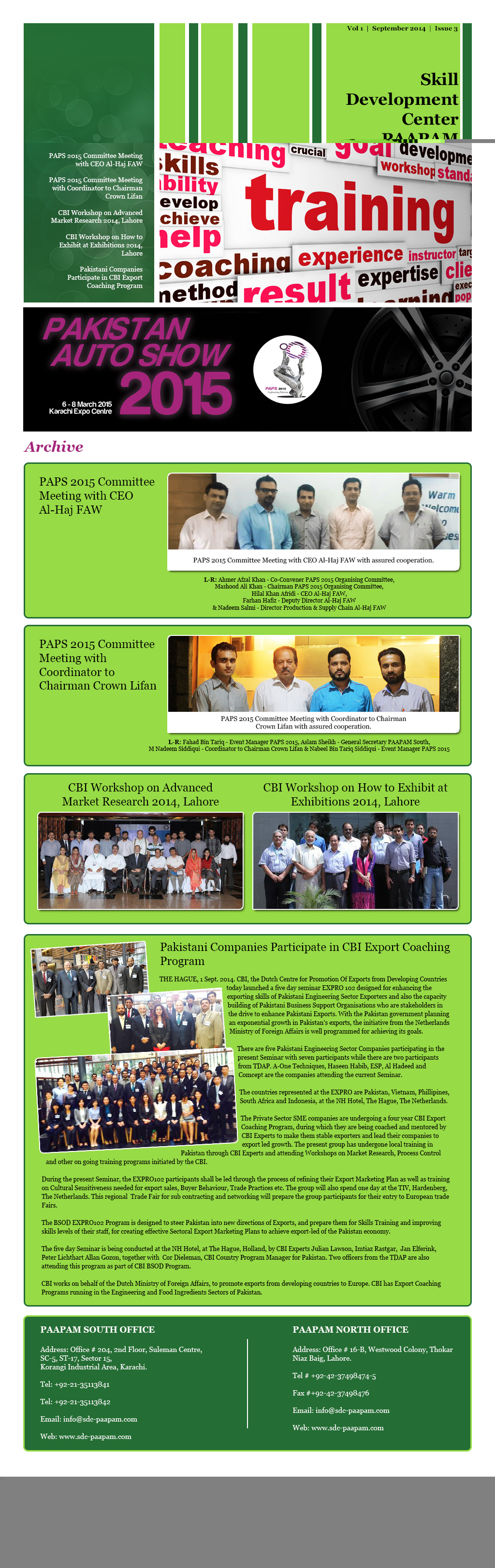 SDC PAAPAM eNewsletter, Issue 3